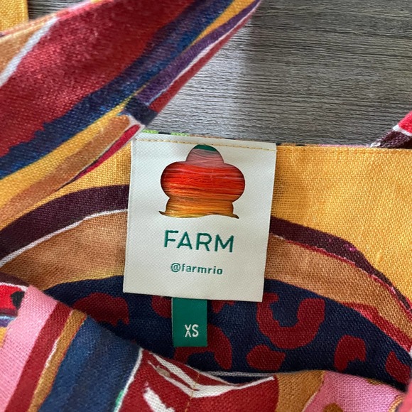 Farm Rio Linen Banana Midi Dress - Picture 3 of 6